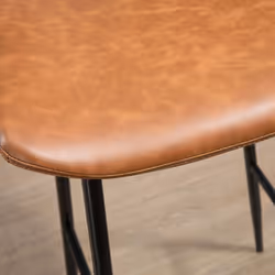 HOMCOM Bar Stools Set of 2, PU Leather Bar Chairs with Back and Steel Legs - Additional view 6