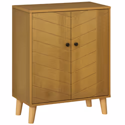 HOMCOM Storage Cabinet for Living Room Sideboard with Chevron Doors Natural - Additional view 8