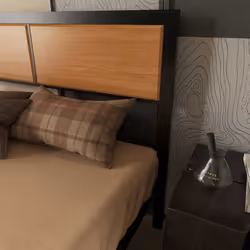 HOMCOM Double Size Bed Frame Steel Bed Base with Headboard 147 x 197cm Brown - Additional view 8