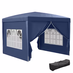 Outsunny 3mx3m Pop Up Gazebo Party Tent Canopy Marquee with Storage Bag Blue - Additional view 8