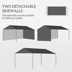 Outsunny 3 x 4 m Garden Gazebo Outdoor Canopy Marquee Party Tent White