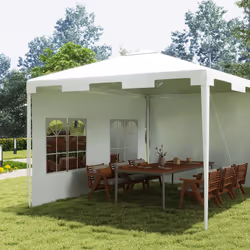 Outsunny 3 x 4 m Garden Gazebo Outdoor Canopy Marquee Party Tent White - Additional view 6