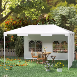 Outsunny 3 x 4 m Garden Gazebo Outdoor Canopy Marquee Party Tent White - Additional view 7