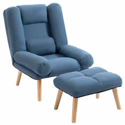HOMCOM Recliner with Ottoman 3-Position Adjustable Reclining Lounger Sofa Chair - Additional view 7