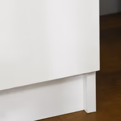 HOMCOM High Gloss Bedside Table with LED Light and 2 Drawers, White - Additional view 7