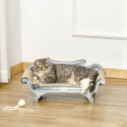 PawHut 60cm Cat Scratching Board with Catnip, Cardboard Scratcher Lounger