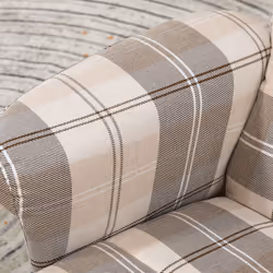 HOMCOM Recliner Chair and Footstool Linen-touch Fabric Wooden Base Multicolour - Additional view 7