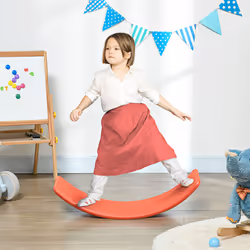 ZONEKIZ Balance Board, Kids Wobble board, Montessori Toy for 3-6 Years, Red