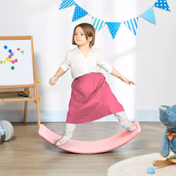 ZONEKIZ Balance Board, Kids Wobble board, Montessori Toy for 3-6 Years, Pink
