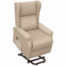 HOMCOM Power Lift Chair for the Elderly Fabric Recliner Armchair w/ Remote Beige - Additional view 8