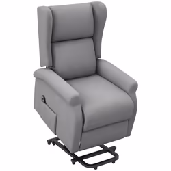 HOMCOM Power Lift Chair for the Elderly Fabric Recliner Armchair w/ Remote Grey - Additional view 8