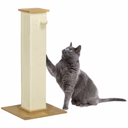 PawHut 80cm Sisal Rope Scratching Post, Cat Scratching Post - White - Additional view 8