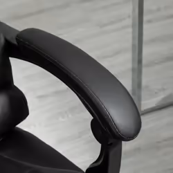 HOMCOM Executive Office Chair PU Leather Swivel Chair with Footrest Black - Additional view 6