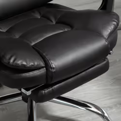 HOMCOM Executive Office Chair PU Leather Swivel Chair with Footrest Black - Additional view 7