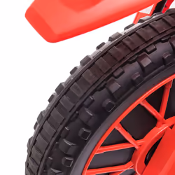 HOMCOM 12V Kids Electric Motorbike Ride-On Motorcycle w/ Training Wheels - Red - Additional view 6