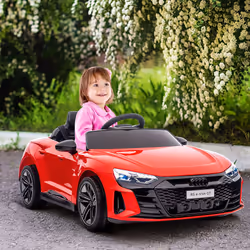 HOMCOM Audi RS e-tron GT Licensed 12V Kids Electric Ride on W/ Remote, Red