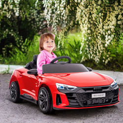HOMCOM Audi RS e-tron GT Licensed 12V Kids Electric Ride on W/ Remote, Red