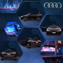 HOMCOM Audi RS e-tron GT Licensed 12V Kids Electric Ride on W/ Remote, Black - Additional view 6