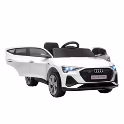 HOMCOM 12V Kids Electric Ride-On Car/ w Remote Control, Lights, Music - White - Additional view 8