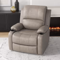 HOMCOM Recliner Armchair for Living Room, Recliner Chair with Cup Holder