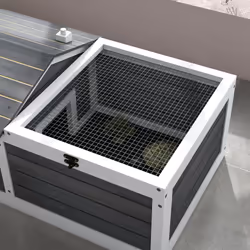 PawHut Wooden Tortoise House, Small Pet Reptile with Hide Shelter Den and Run - Additional view 7