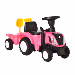 HOMCOM Ride On Tractor Toddler Walker Foot To Floor Slider 12-36 Months Pink