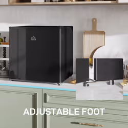 HOMCOM 46L Counter Top Fridge with Chiller Box Mini Fridge for Bedrooms Black - Additional view 8