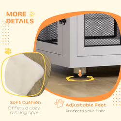 PawHut Pet Crate End Table w/ Soft Washable Cushion for Lage Medium Small Dogs - Additional view 5