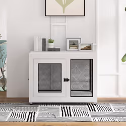 PawHut Pet Crate End Table w/ Soft Washable Cushion for Lage Medium Small Dogs - Additional view 7