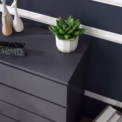 HOMCOM Bedroom Chest of Drawers, High Gloss 4 Drawers Dresser, Grey - Additional view 7