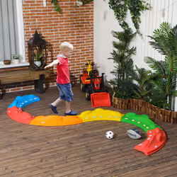 ZONEKIZ Kids Balance Beam, 6 Pieces Stepping Stones, for Obstacle Course