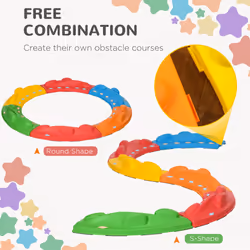 ZONEKIZ Kids Balance Beam, 6 Pieces Stepping Stones, for Obstacle Course