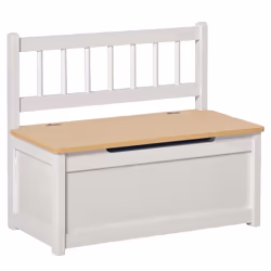 HOMCOM 2 In 1 Wooden Toy Box, Seat Bench Storage Chest w/ Pneumatic Rod - Additional view 8