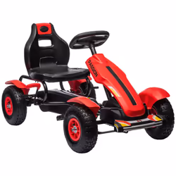 HOMCOM Children Pedal Go Kart w/ Adjustable Seat, Inflatable Tyres - Red - Additional view 8