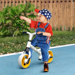 AIYAPLAY Lightweight Baby Balance Bike w/ Adjustable Seat, EVA Wheels - Orange