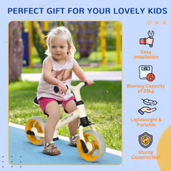 AIYAPLAY Lightweight Baby Balance Bike w/ Adjustable Seat, EVA Wheels - Orange - Additional view 5