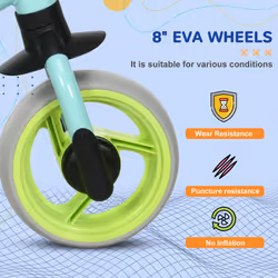 AIYAPLAY Lightweight Baby Balance Bike w/ Adjustable Seat, EVA Wheels - Green - Additional view 4