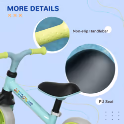 AIYAPLAY Lightweight Baby Balance Bike w/ Adjustable Seat, EVA Wheels - Green - Additional view 6