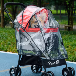 PawHut Rain Cover for Dog Stroller Pram Buggy for S XS Dogs, Cats, W/ Two Entry