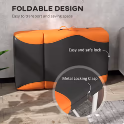HOMCOM Portable Massage Table Beauty Therapy Couch Bed Spa Aluminum Orange - Additional view 5