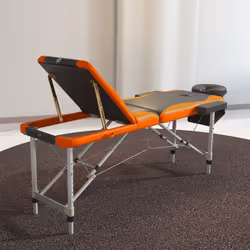 HOMCOM Portable Massage Table Beauty Therapy Couch Bed Spa Aluminum Orange - Additional view 6