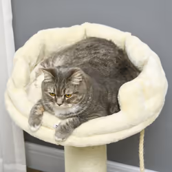 PawHut Cat Tree for Indoor Cats Kitten Tower w/ Sisal Scratching Post - Cream - Additional view 6