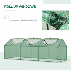 Outsunny Mini Greenhouse Small Plant Grow House w/ 3 Windows for Outdoor - Additional view 7