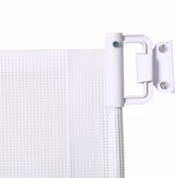 PawHut Retractable Pet Safety Gate, Folding Stair Barrier, Guard Door - White - Additional view 6