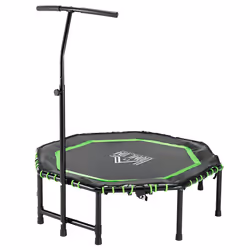 HOMCOM Foldable Trampoline w/ Adjust Handle, Max Load 100 KG - Green - Additional view 8