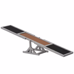 PawHut Wooden Pet Seesaw for Big Dogs with Anti-Slip Surface, Grey - Additional view 8