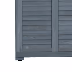 Outsunny Wooden Garden Storage Shed, 3 Shelves Tool Cabinet, Grey - Additional view 7