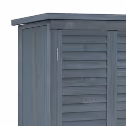 Outsunny Wooden Garden Storage Shed, 3 Shelves Tool Cabinet, Grey - Additional view 8