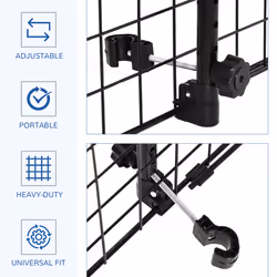PawHut Heavy Duty Pet Dog Car Barrier Adjustable Ventilated Mesh Wire Guard