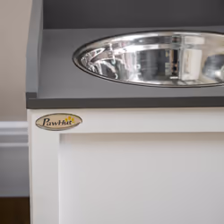 PawHut Stainless Steel Raised Dog Bowl w/ 21L Storage Drawer, for Large Dogs - Additional view 7
